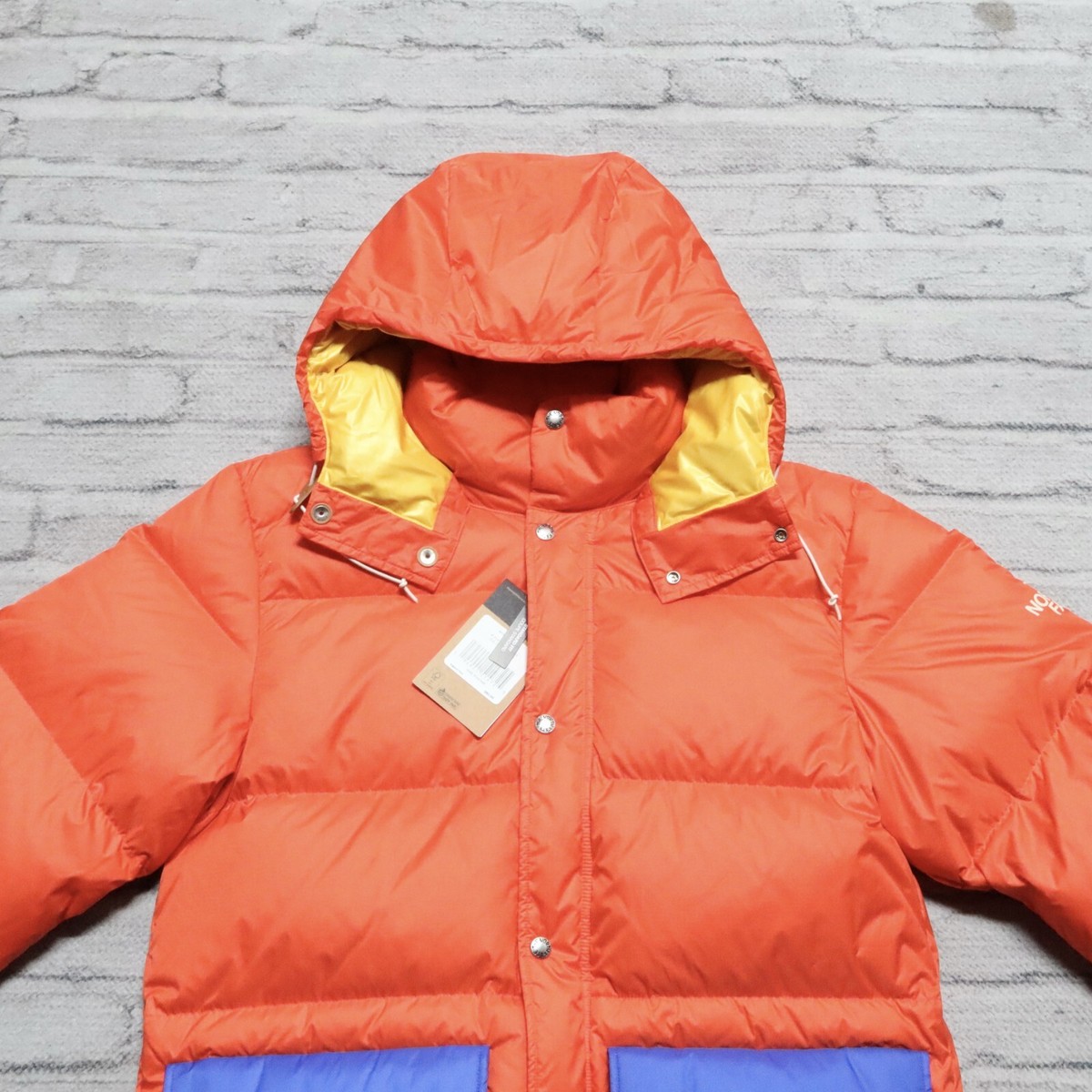 New Supreme Down Parka Jacket Size S Orange Colorblock | eBay