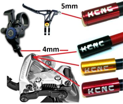KCNC 4 / 5-mm Endkappe Hülse Schaltungszug Fahrrad Schaltung Bremse Außenhülle 