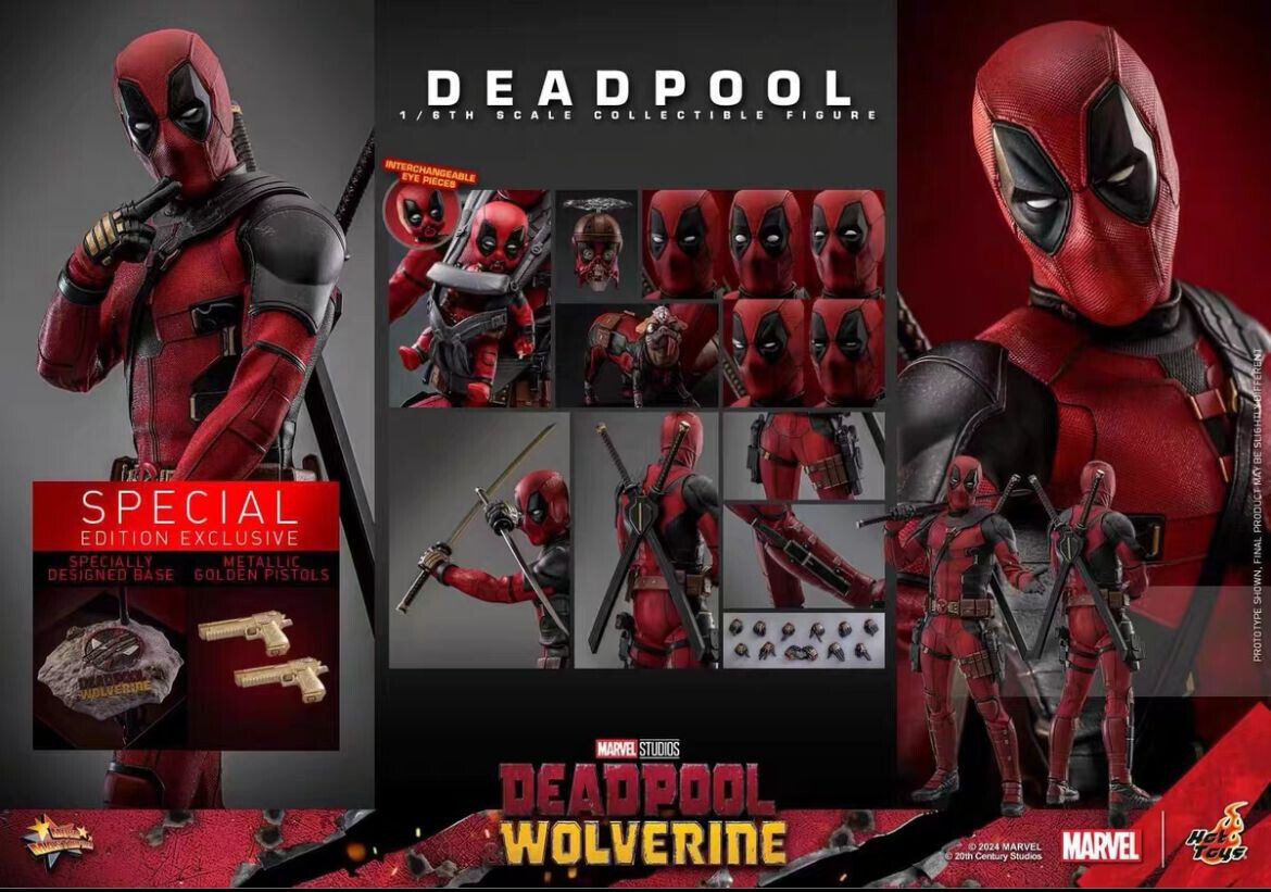 New Hot Toys 1/6 MMS746B Deadpool From Deadpool & Wolverine New Hot Toys 1/6 MMS746B Deadpool From Deadpool & Wolverine