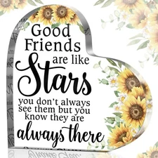 Yulejo Gift for Friend Friendship Thank You Gifts Acrylic Heart Keepsake Insp...