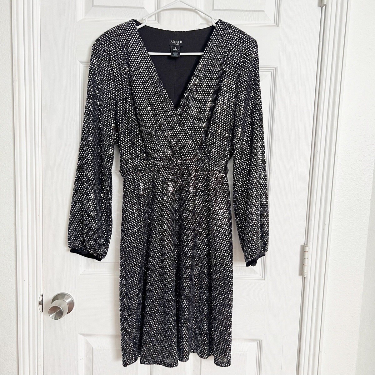 Alexa B | Disco Ball Sequin Wrap Long Sleeve Dress Size 12 | eBay Alexa B | Disco Ball Sequin Wrap Long Sleeve Dress Size 12 | eBay