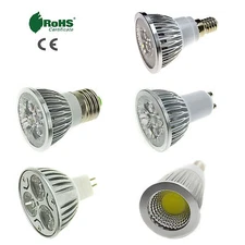 LED Spotlight Light Bulbs E27 E14 GU10 MR16 3W 4W 5W 6W 9W 12W 15W SMD COB Lamp
