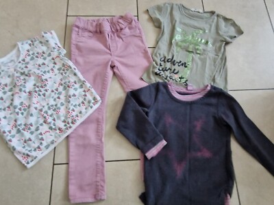 Mädchenhose T-Shirt Und Sweatshirt Bluse Gr. 122 Vertbaudet Dopodopo H&M