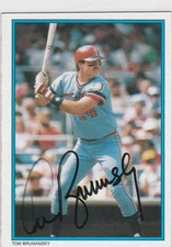 1985 Topps All Star Set #39 Tom Brunansky Twins Signed Auto IP Free Shipping!
