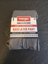 Mens Wrangler Midweight Base Layer Pants Size XXL BRAND NEW IN PACKAGE Gray