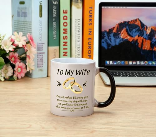 Wife Gifts from Husband,Funny Color Changing Wife Mug 11 OZ Ceramic Coffee - Picture 4 of 8