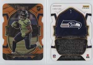 2022 Select Concourse Orange Prizm Die-Cut /199 Kenneth Walker III #2 Rookie RC