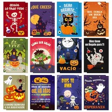 cosmisun Halloween Gospel Tract Card - 3.5 x 2.24 inches, Pumpkin