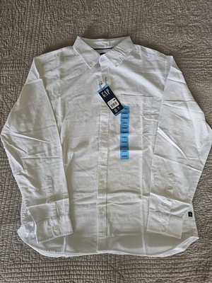NWT Gap $59.99 Men's Oxford Shirt Bright White Size Large Button Down