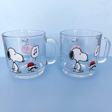 PEANUTS SNOOPY Glass Mug 2pcs set 7.5x7.5cm/2.95x2.95" DURALEX Collaboration