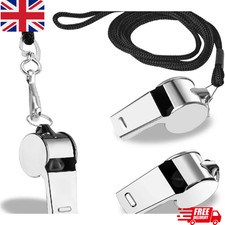 2pc METAL REFEREE WHISTLE WITH KEY RING SPORTS PE SCHOOL FOOTBALL RUGBY OUTDOOR