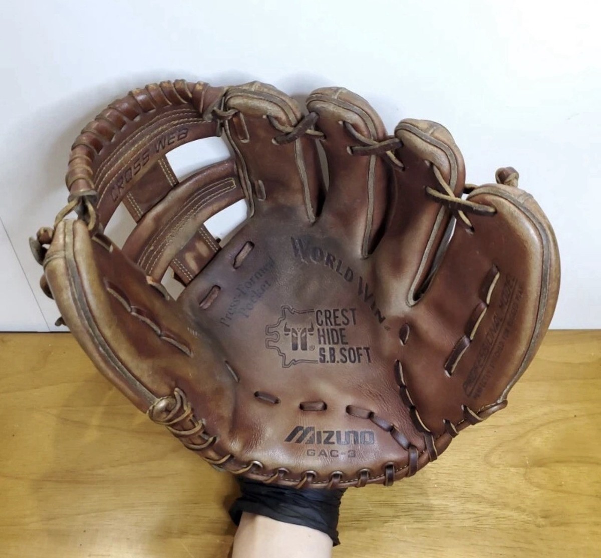 Used Mizuno World Win Baseball Infield Glove RH GAC-3 | eBay