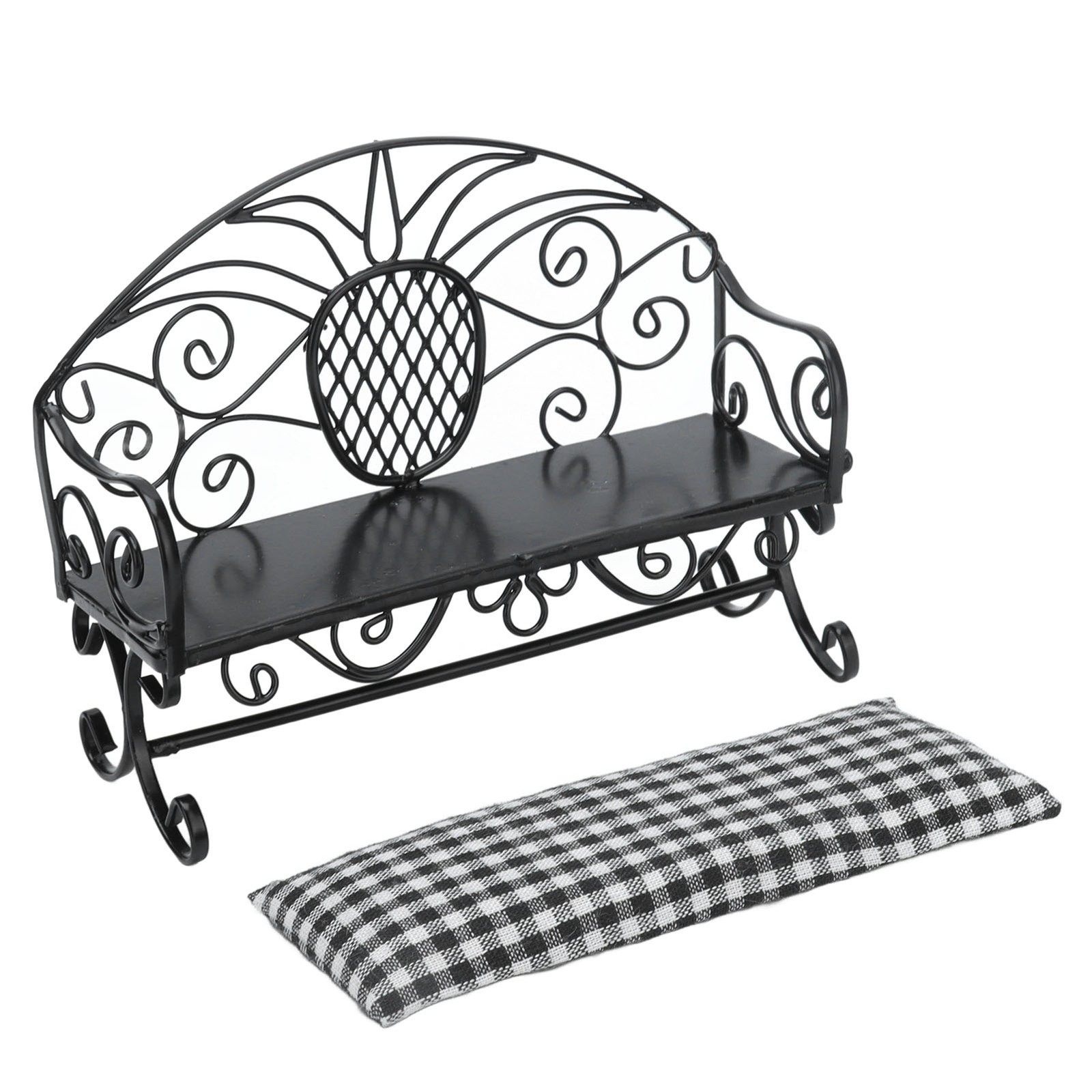 Miniature Bench Exquisite Design Ideal For Doll Houses Metal 1:12 Trending