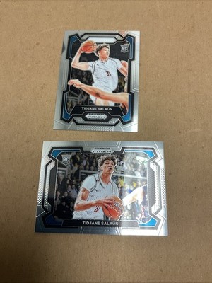 2024 Panini Prizm Draft Pick Hornets Rookie Tidjane Salaun Common & Variation