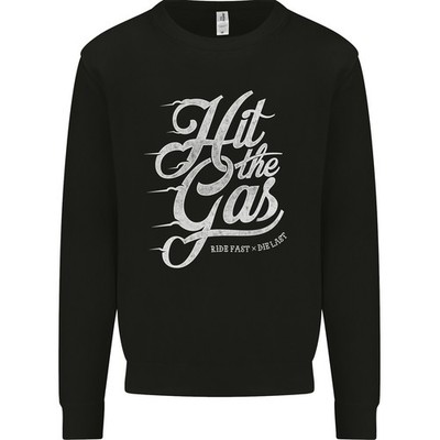 Hit The Gas Motorradfahrer Auto Enthusiast Kinder Sweatshirt Pullover
