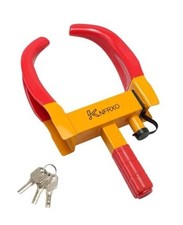 Security Trailer Wheel Lock Tires Anti Theft for Car SUV Boat Red-yellow