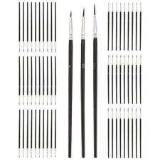 60pcs Detail Paint Brushes, Fine Tip Paint Brush with 3 Sizes 0 00 000 2733