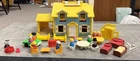 Vintage 1969 Fisher Price Play Family House + LOTS People, furniture, MORE