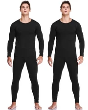 2Pack Thermal Underwear for Men, Mens Long Johns Thermal Underwear Set, Fleec...