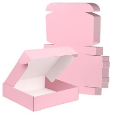FORBFAN 8x8x2 Pink Shipping Boxes Small 30-Pack Mailer for Small Business