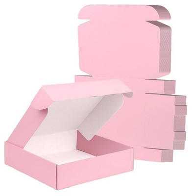 FORBFAN 8x8x2 Pink Shipping Boxes Small 30-Pack Mailer for Small