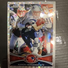 2012 TOPPS CHROME #112 Aaron Hernandez X-FRACTOR CHECKER New England Patriots