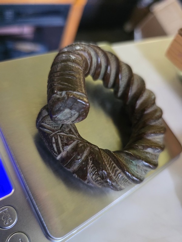 Rare Small MANILA Bronze Antique African Currency Tribal Ceremony Bracelet