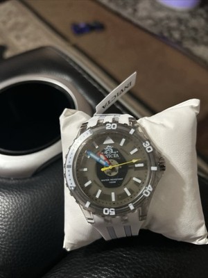 Invicta Subaqua Men's Watch Swiss Quartz White Dial Stainless Steel Band 26mm 8''