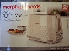 Morphy Richards Hive 2-Slice Toaster Light Cream. NEW. ONLY OPEN. 