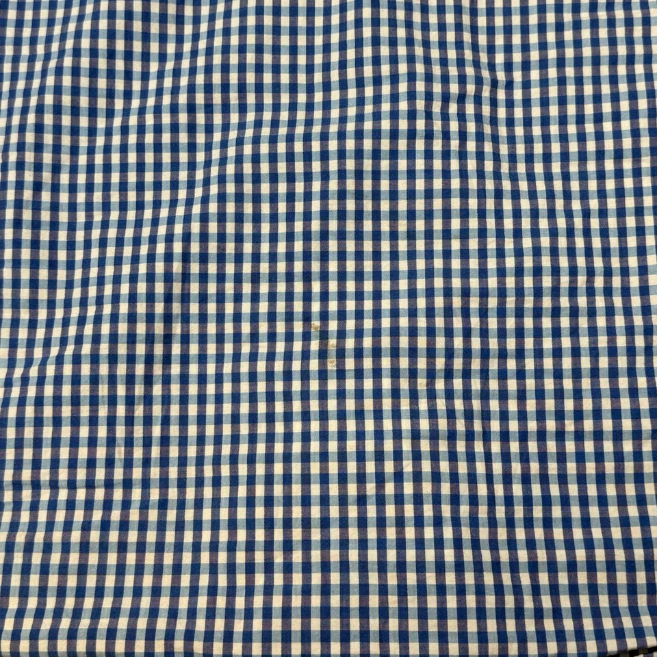 Structure Black White Mens M Dress Shirt Gingham Check Plaid Long Sleeve Vtg - Image 4 of 4