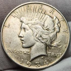🔑 1934 D Peace Silver Dollar - Key Date ~ XF+ / AU ~ Great For Albums ~ P-34D