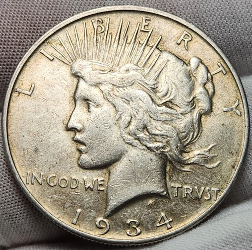 🔑 1934 D Peace Silver Dollar - Key Date ~ XF+ / AU ~ Great For Albums ~ P-34D