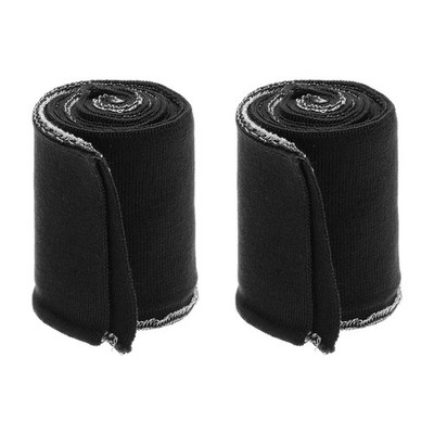 2 PCS Black 3 Inch Elastic Cuffs Sewing Knitted Ribbed Cotton Fabric 2.6Ft