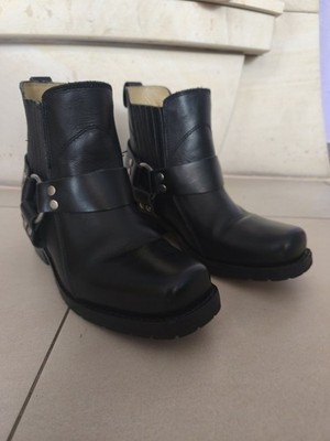 Spirit Motors Leder Biker Boots Gr. 42 Vibram Sohle Motorrad Stiefel Schwarz