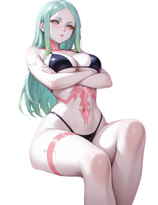 Rebecca Cyber Runners Waifu Weatherproof Anime Sticker 6'' Car Decal
