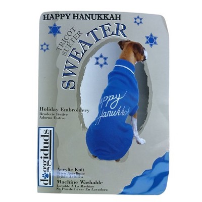 Happy Hanukkah Dog Sweater by Doggiduds - Small  Acrylic Knit | eBay