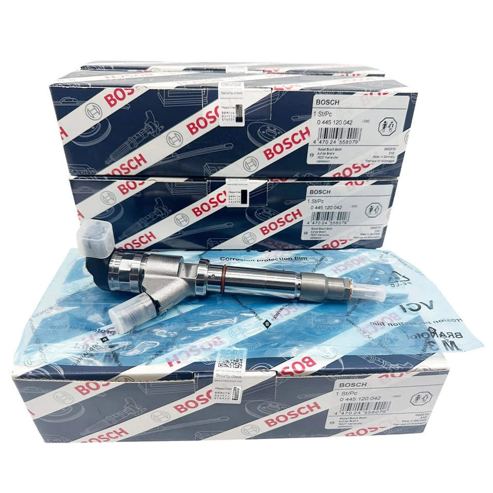 8X Bosch 0445120042 OEM Fuel Injectors For 2006-07 Chevy GMC Duramax LBZ Hummer Foto 2 de 4