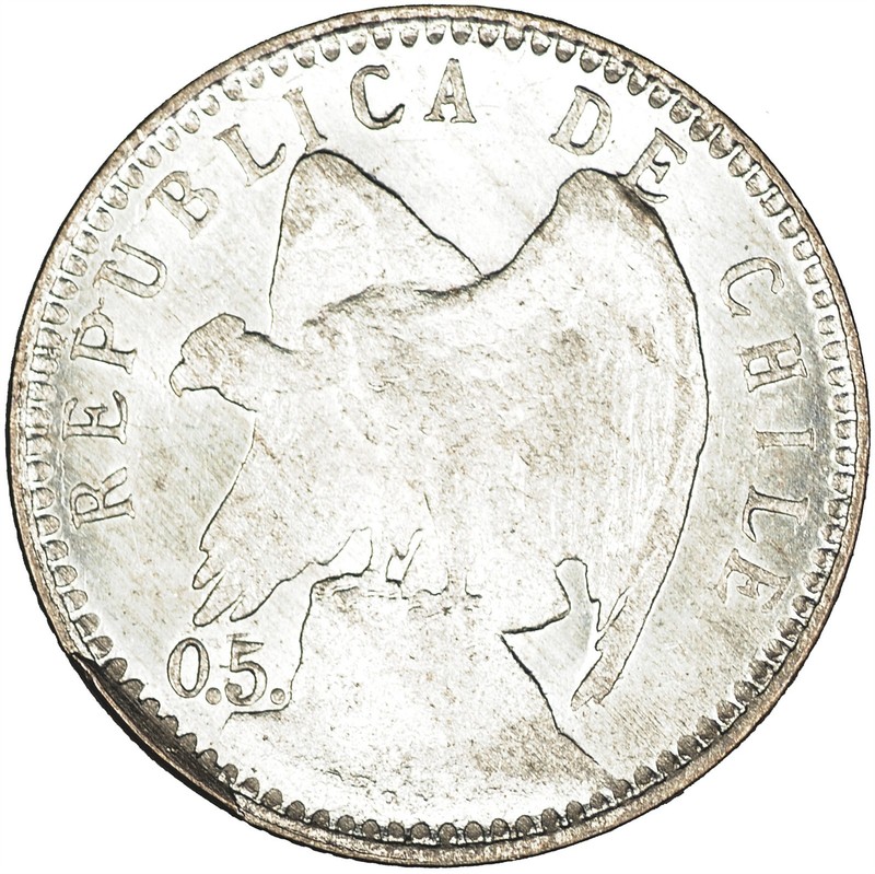 Chile 1899 5 Centavos CHOICE BU