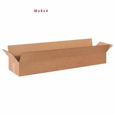 36" x 8" x 4" CARDBOARD BOX - 65 lb - SINGLE BOX - LONG