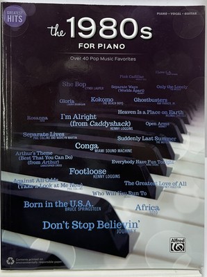 Greatest Hits the 1980s for Piano: ... by Alfred Publishing Paperback / softback