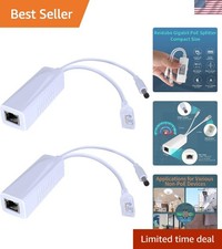 Gigabit PoE Splitter Adapter,12V 2A Output,1000Mbps, IEEE 802.3AF/at, Suitabl...