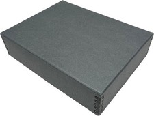 Lineco Museum Archival Storage Box, 9.75x12.75x3 in. Drop Front 9x12x3, Gray