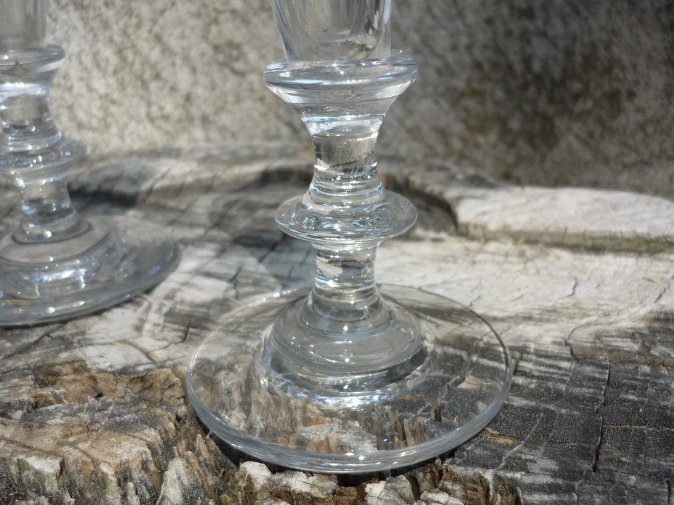 Flutes à champagne – fin XIXe - cristal - Baccarat ou Saint-Louis ? - Photo 4/4