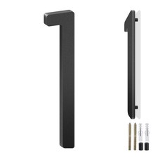 3" 4" 5" 6" 8" Aluminum Floating House Numbers, Metal Address Number 4",1 