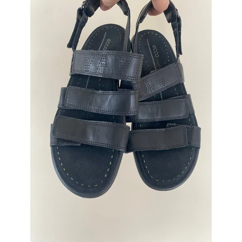 Ecco Emmy sandali neri in pelle con cinturino donna 42 taglia 11 5