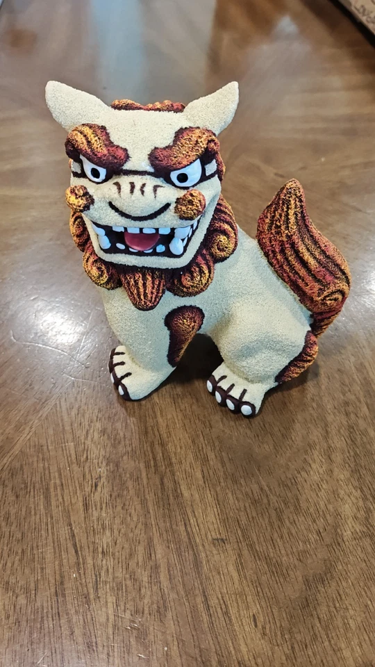 2 Vintage Shisha Foo Dogs Chinese Figurine Intricate Detailing yr 2008 Heavey - Image 3 of 4