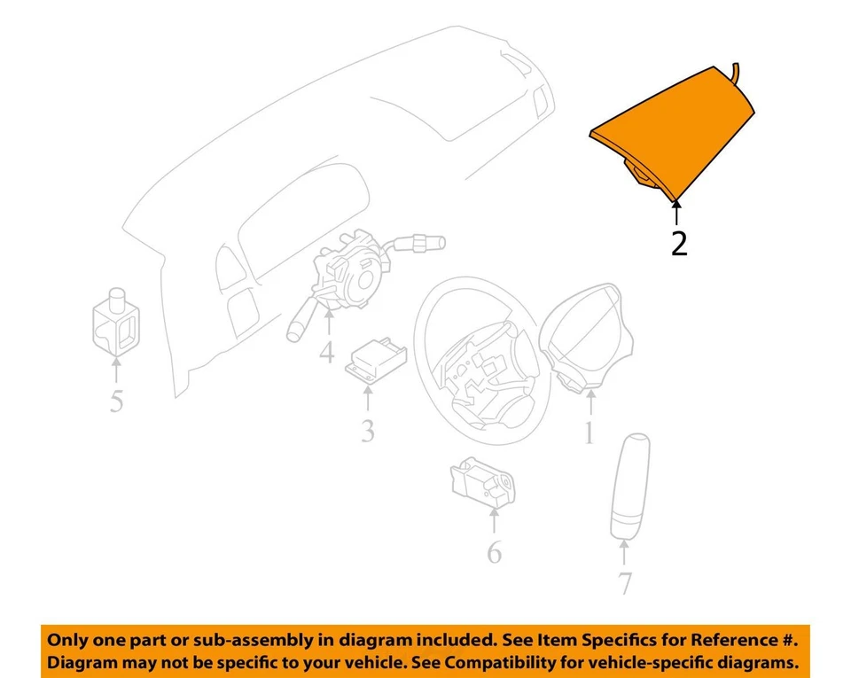 Air Bag Passenger Dash Fits 04-06 VERONA 3972309 Foto 4 de 4