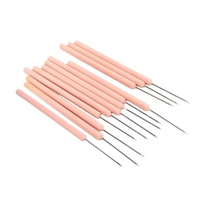 12/Pack Plastic Handle Dissecting Dissection Teasing Needle Straight