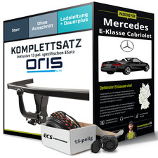 Für MERCEDES E-Klasse Cabriolet A207 Anhängerkupplung starr +eSatz 13pol 10- Kit