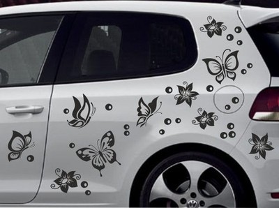 Aufkleber SET Auto Car Style Tattoo Seitendekor Schmetterlinge 30 Stück  #284